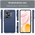 Honor 400 Pro Børstet TPU-deksel - karbonfiber - blå