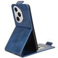 Honor 400 Pro vertikalt flip-etui med stativ - mørkeblå