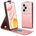 Honor 400 Pro vertikalt flip-etui med stativ - Roségull