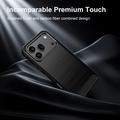 Honor 600/600 Pro Børstet TPU-deksel - karbonfiber - svart