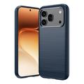 Honor 600/600 Pro Børstet TPU-deksel - karbonfiber - blå