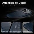 Honor 600/600 Pro Børstet TPU-deksel - karbonfiber - blå