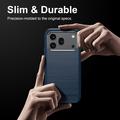 Honor 600/600 Pro Børstet TPU-deksel - karbonfiber - blå