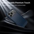 Honor 600/600 Pro Børstet TPU-deksel - karbonfiber - blå