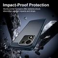 Honor 600 Smart Børstet TPU-deksel - karbonfiber - blå
