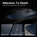 Honor 600 Smart Børstet TPU-deksel - karbonfiber - blå