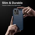 Honor 600 Smart Børstet TPU-deksel - karbonfiber - blå