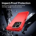 Honor 600 Smart børstet TPU-deksel - karbonfiber - rød