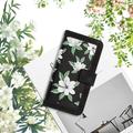 Honor 600 Smart Blomstret lommebokveske med kortspor - Svart