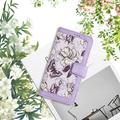 Honor 600 Smart Blomstrete lommebokveske med kortspor - lys lilla