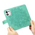 Honor 600 Smart Mandala Lommebok-deksel med håndleddsstropp - mintgrønn