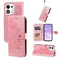 Honor 600 Smart Mandala Lommebok-deksel med håndleddsstropp - rosa