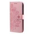 Honor 600 Smart Mandala Lommebok-deksel med håndleddsstropp - rosa