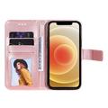 Honor 600 Smart Mandala Lommebok-deksel med håndleddsstropp - rosa