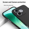 Honor 600e/600 Lite/X80i Flytende silikon-deksel med håndstropp - Svart