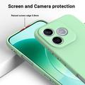 Honor 600e/600 Lite/X80i Flytende silikon-deksel med håndstropp - Grønn