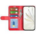 Honor 70 Pro Lommebok-deksel med Magnetisk Lukning - Rød