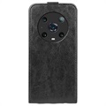 Honor Magic4 Pro Vertikal Flip-Deksel med Kortholder - Svart