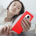 Honor Magic6 Børstet TPU Deksel - Karbonfiber - Rød