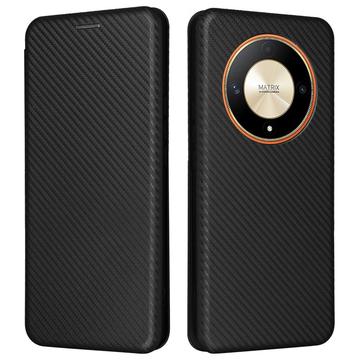 Custodia A Libro Con Rilievo Per Honor Magic 6 Lite 5G / X9b – Pelle PU, Portafoglio 3 Slot, Chiusura Magnetica E Supporto, Viola Scuro