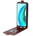 Honor Magic6 Lite/X9b Vertikalt Flip-Deksel med Kortlomme - Brun