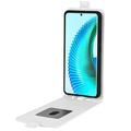 Honor Magic6 Lite/X9b Vertikalt Flip-Deksel med Kortlomme - Hvit