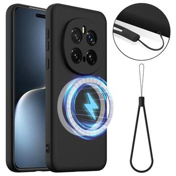 Honor Magic7 Pro Liquid Silikondeksel - MagSafe-kompatibel - Svart