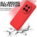 Honor Magic7 Pro Flytende silikon-deksel med håndstropp - rød