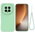 Honor Magic8 Flytende silikon-deksel med håndstropp - grønn