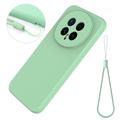 Honor Magic8 Flytende silikon-deksel med håndstropp - grønn