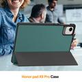 Honor Pad X9a Tri-Fold Series Smart Folio-etui - svartgrønn