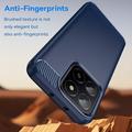 Honor X5b/X5b Plus Børstet TPU Deksel - Karbonfiber - Blå