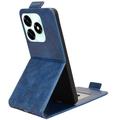 Honor X5c Plus vertikalt flip-etui med stativ - mørkeblå