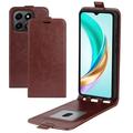Honor X6b Vertikalt Flip-Deksel med Kortlomme - Brun