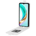 Honor X6b Vertikalt Flip-Deksel med Kortlomme - Hvit