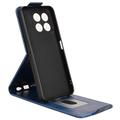 Honor X6c vertikalt flip-etui med stativ - mørkeblå