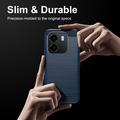 Honor X6e Børstet TPU-deksel - karbonfiber - blå