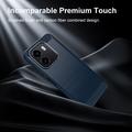 Honor X6e Børstet TPU-deksel - karbonfiber - blå