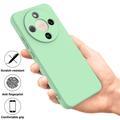 Honor X70/X9d/Magic8 Lite Flytende silikon-deksel med håndstropp - grønn