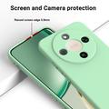Honor X70/X9d/Magic8 Lite Flytende silikon-deksel med håndstropp - grønn