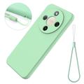 Honor X70/X9d/Magic8 Lite Flytende silikon-deksel med håndstropp - grønn