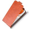 Honor X70/X9d/Magic8 Lite vertikalt flip-etui med stativ - Brun