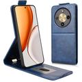 Honor X70/X9d/Magic8 Lite vertikalt flip-etui med stativ - mørkeblå