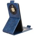 Honor X70/X9d/Magic8 Lite vertikalt flip-etui med stativ - mørkeblå