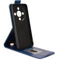 Honor X70/X9d/Magic8 Lite vertikalt flip-etui med stativ - mørkeblå