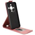 Honor X70/X9d/Magic8 Lite vertikalt flip-etui med stativ - Roségull