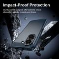 Honor X7e Børstet TPU-deksel - karbonfiber - blå