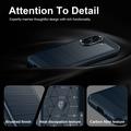 Honor X7e Børstet TPU-deksel - karbonfiber - blå