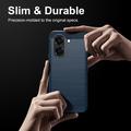 Honor X7e Børstet TPU-deksel - karbonfiber - blå