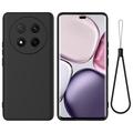 Honor X60 Pro/X9c/Magic7 Lite Flytende silikon-deksel med håndstropp